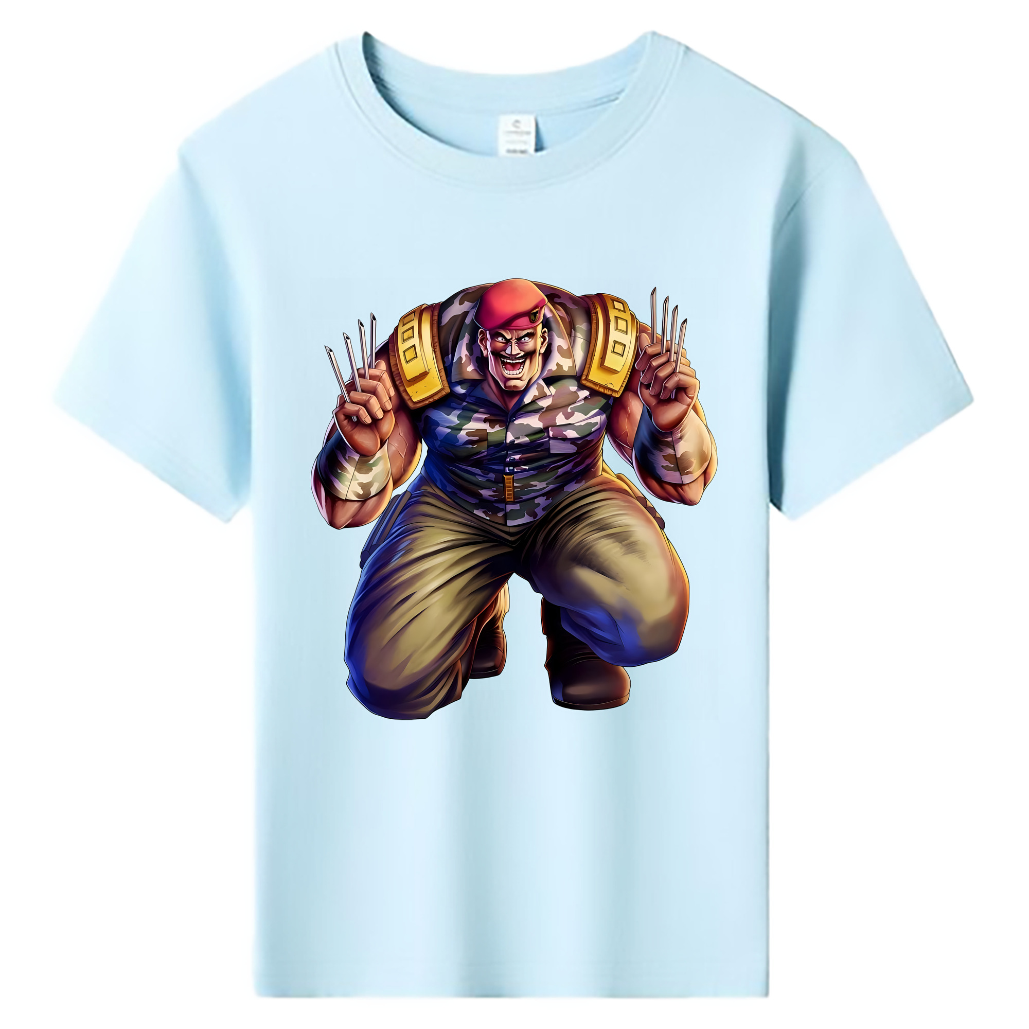 （画像用） 北斗の拳 Fist of the North Star 綿100％キッズTシャツ（フロントプリント）
